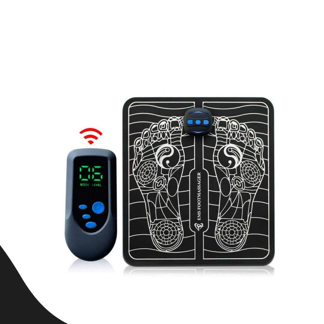 Fußmassagematte mit EMS-Muskelstimulation für bessere Durchblutung, Entspannung und Schmerzlinderung zu Hause und im Büro | Sansoti