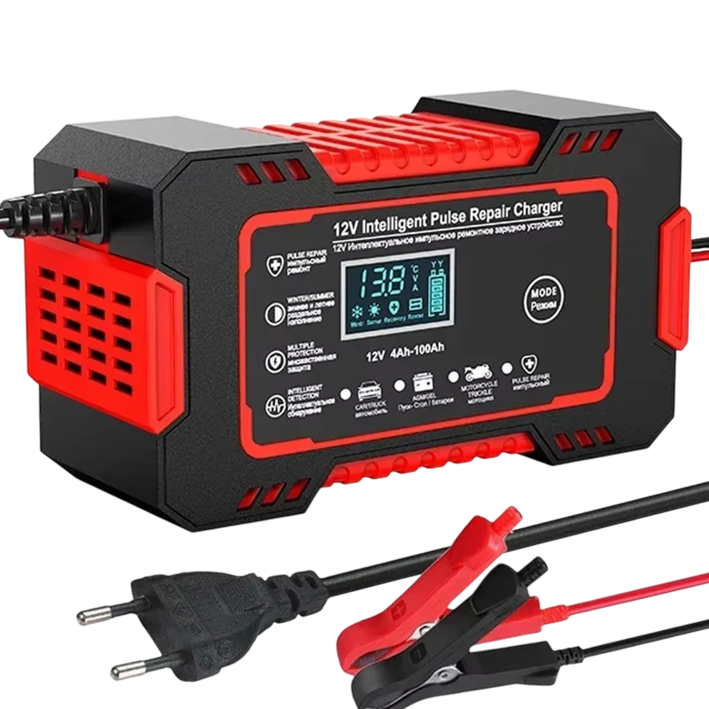 Intelligente Acculader 12V 6A met Pulshersteltechnologie voor Auto Motor Boot Camper Caravan Accu Onderhoud | Sansoti
