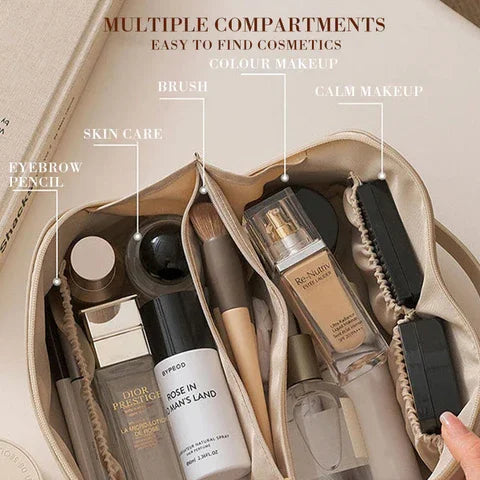 Kosmetik-Organizer-Tasche mit Fächern | Reise-Make-up- und Kulturtasche für unterwegs und zu Hause | Sansoti