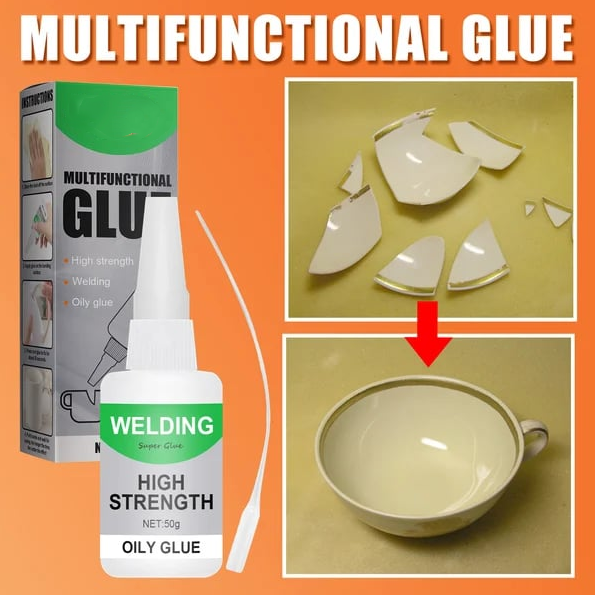 Universal Super Strong Glue 50ml | Transparent All-Purpose Adhesive for Plastic, Wood, Ceramic, Metal | Permanent Invisible Repairs | Sansoti