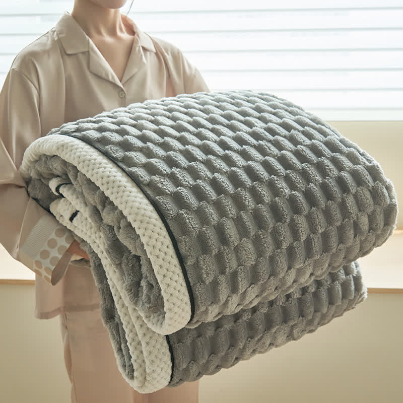 Weiche Coral-Fleece-Decke – Warme Wendbare Plaid für Sofa & Bett