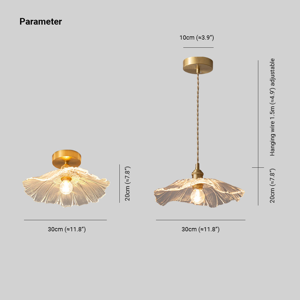 Glazen Bloemplafond- en Hanglamp met Messing Binnenlicht Retro Design Scandinavisch Eetkamer Slaapkamer | Sansoti