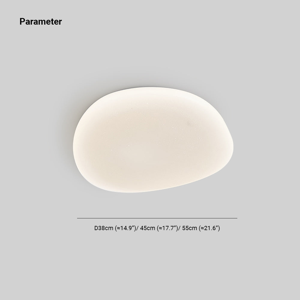 LED Ceiling Light Organic Pebble Shape Metal White Light 3 Light Modes Living Room Bedroom Dining Room | Sansoti
