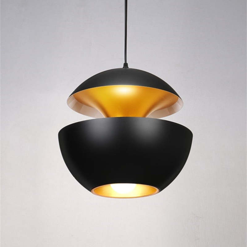 Elegant LED Ceiling Lamp Black-White Modern Design Round Aluminum Dining Area Bedroom Living Room Warm Dimmable Light Scandinavian Interior Stylish | Sansoti