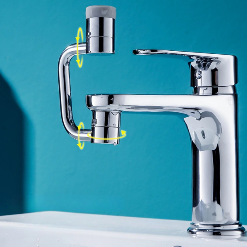 360° Rotating Faucet Extension for Kitchen and Bathroom, Universal Fitting, Water-Saving, Stainless Steel, Copper, Flexible, Splash-Free | Sansoti
