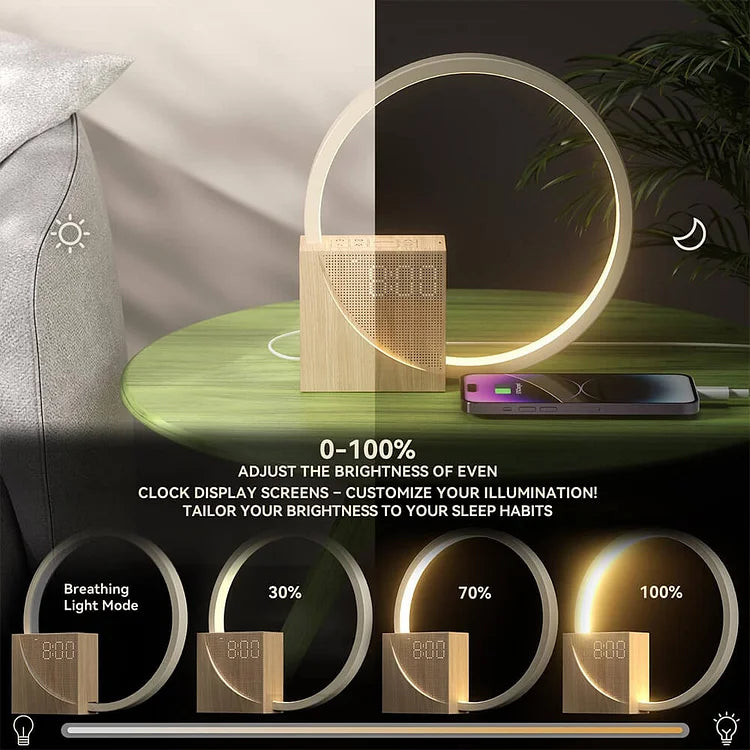 Touch-Wecker mit Nachtlicht – Touch-Bedienung Beleuchtung und Weckfunktion Weiß Schlafzimmer | Sansoti
