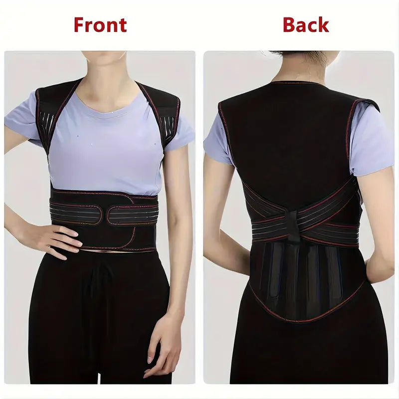 Magnetic Back Brace with Infrared Therapy for Lumbar Support, Posture, and Back Pain Relief | Sansoti