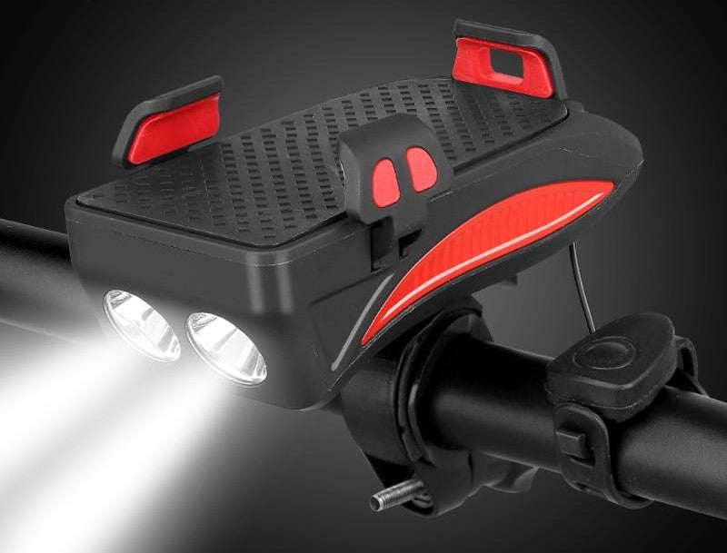 Bicycle Light Phone Holder Powerbank 4000mAh 400 Lumens With Horn | Sansoti
