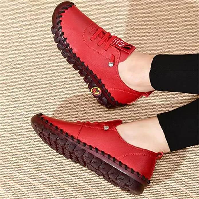 Comfortabele Platte Dames Loafer met Voetboogsteun en Orthopedische Zool | Sansoti