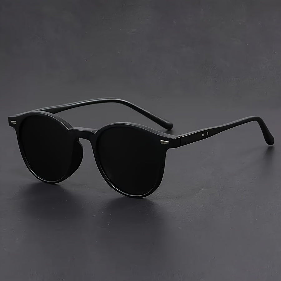 Round Men’s Sunglasses Tortoiseshell Print Lightweight Polycarbonate Frame Retro Look UV Protection Vintage | Sansoti