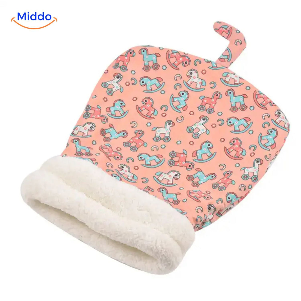 Plush Patterned Cat Bed Sleeping Bag - Warm and Comfortable for Small and Large Cats, All Seasons Pet | Sansoti