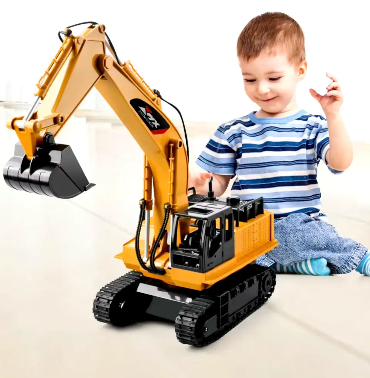 Remote-Controlled Excavator for Children – Realistic Construction Vehicle Toy with 25m Range | Sansoti