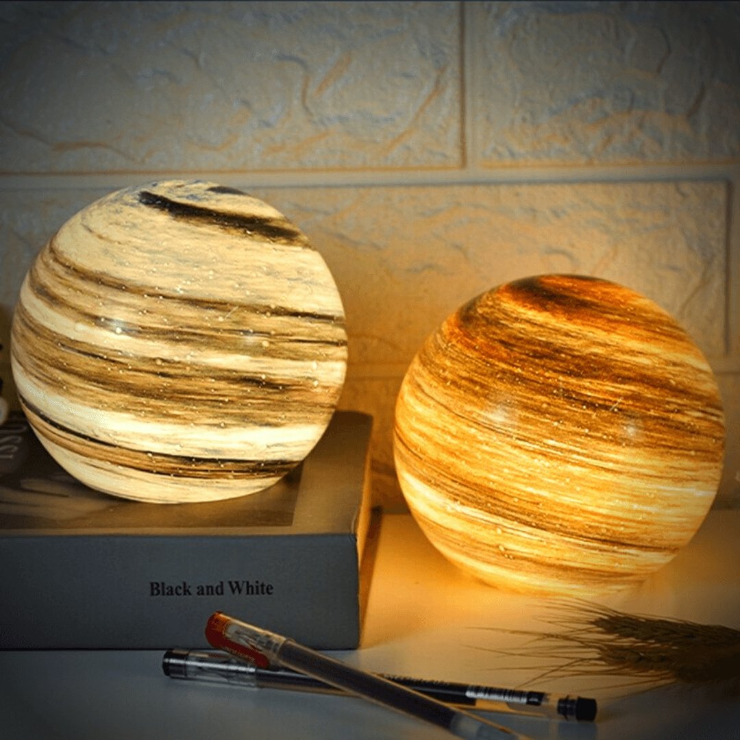 Moon Lamp Glass 12 15 cm LED 16 Colors USB Table Lamp Bedroom Living Room Ambient Lighting Night Lamp | Sansoti