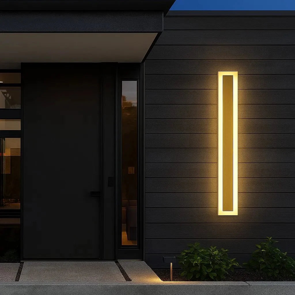 Outdoor LED Wall Light Gold IP65 Waterproof Dimmable 30–120 cm Linear Design Modern Facade Light Garden Lighting Patio | Sansoti