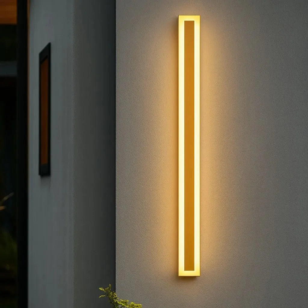 Outdoor LED Wall Light Gold IP65 Waterproof Dimmable 30–120 cm Linear Design Modern Facade Light Garden Lighting Patio | Sansoti