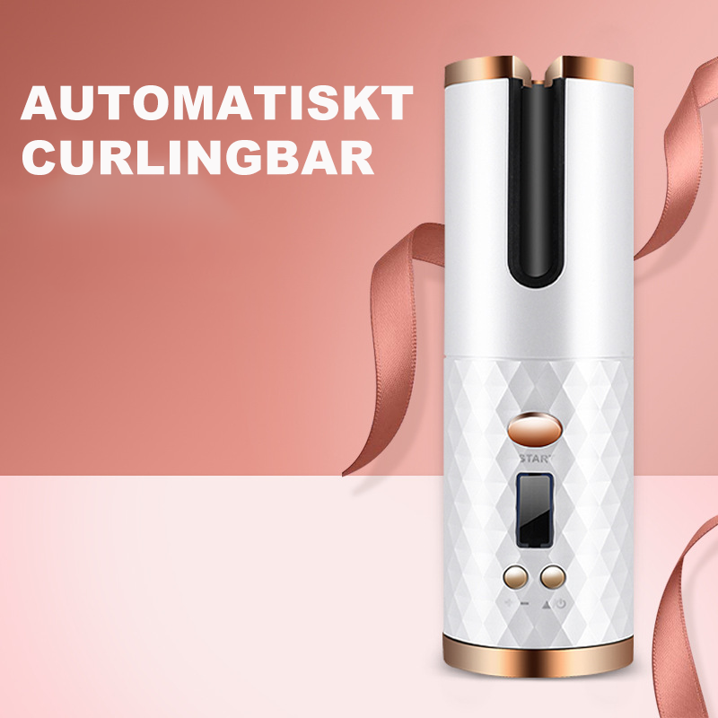 Cordless Automatic Curling Iron with Ceramic Coating and Temperature Control 150-200°C for Perfectly Formed Curls | Sansoti