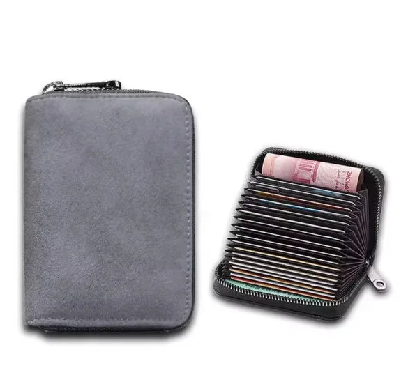 Compact Leather Card Holder Multifunctional Wallet for Business Cards Credit Cards Driver's License and Other Cards | Sansoti