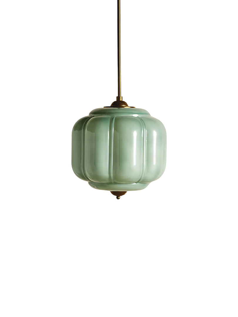 Vintage Kroonluchter met Crèmekleurige Glazen Kappen – Hanglamp in Retro-Stijl voor Eetkamer & Woonkamer | Sansoti