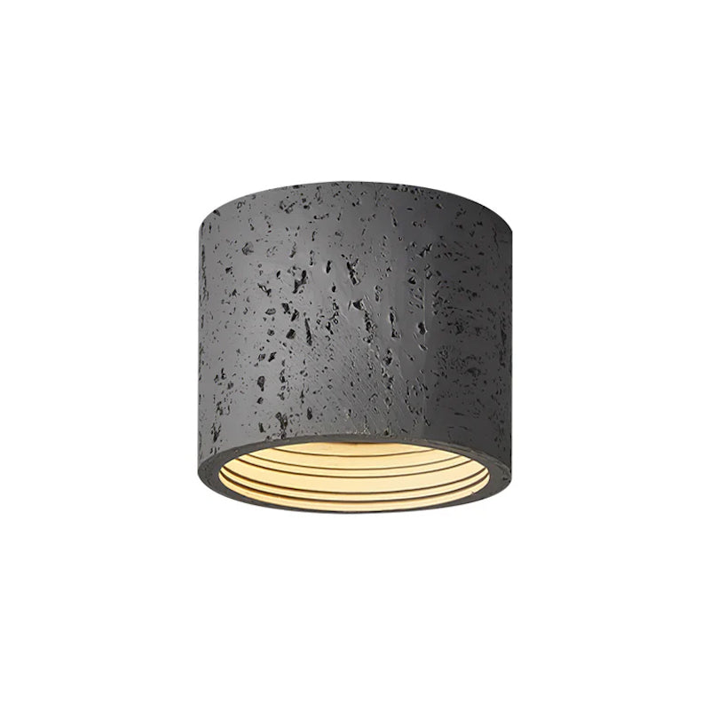 Cylindrical Travertine Ceiling Lamp – LED Lighting for Modern Interiors | Sansoti