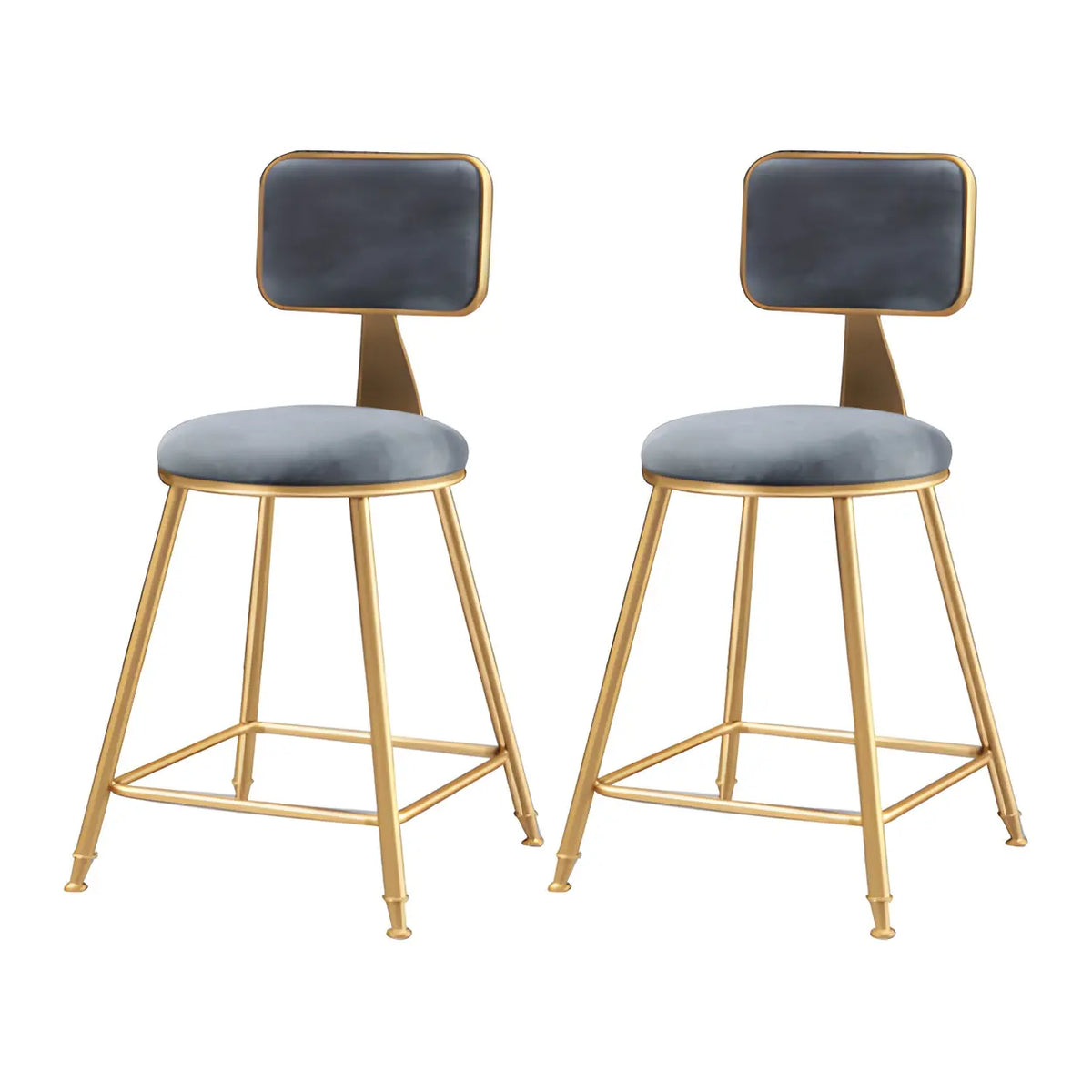 Barstoel met Fluwelen Bekleding en Gouden Frame – Elegante Velvet Kruk voor Keukeneiland en Thuisbar | Sansoti