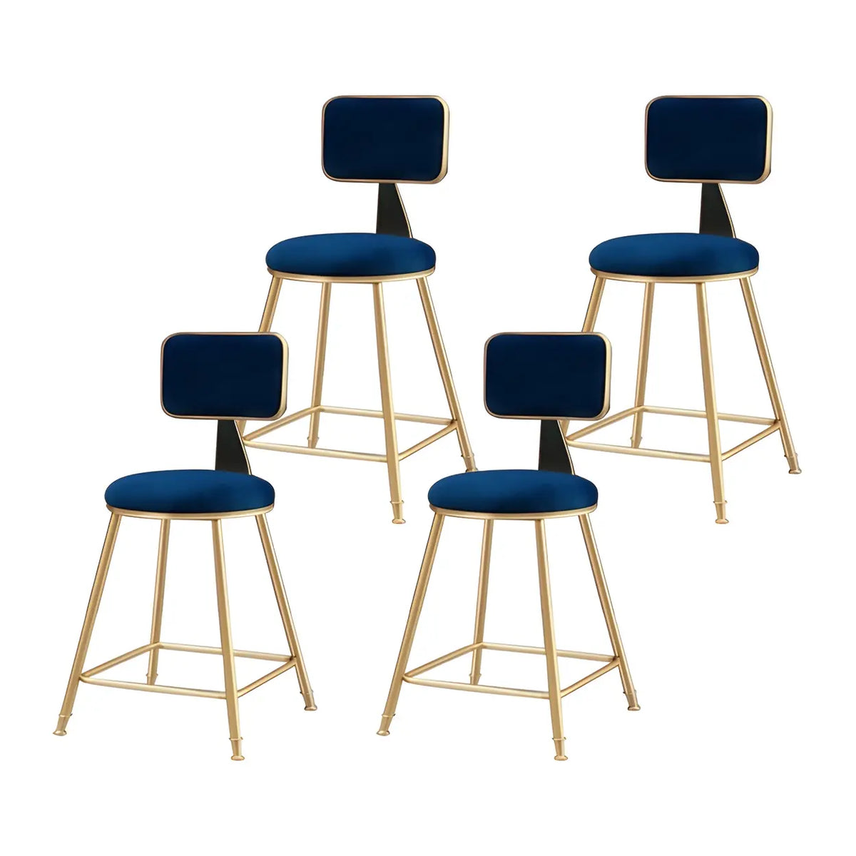 Barstoel met Fluwelen Bekleding en Gouden Frame – Elegante Velvet Kruk voor Keukeneiland en Thuisbar | Sansoti