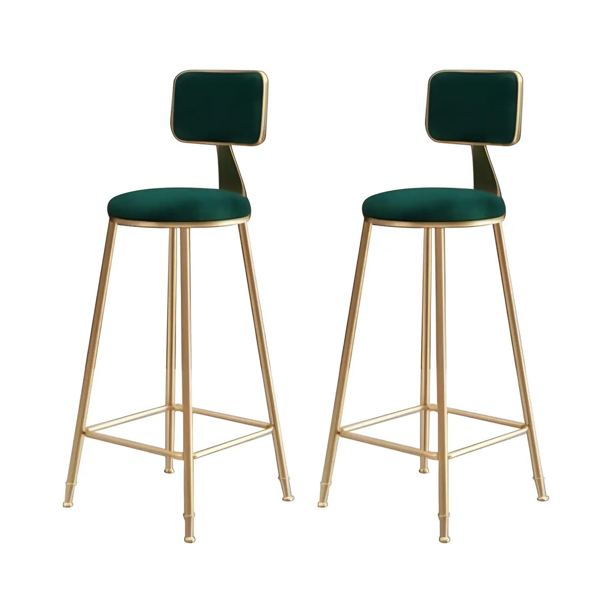 Barstoel met Fluwelen Bekleding en Gouden Frame – Elegante Velvet Kruk voor Keukeneiland en Thuisbar | Sansoti