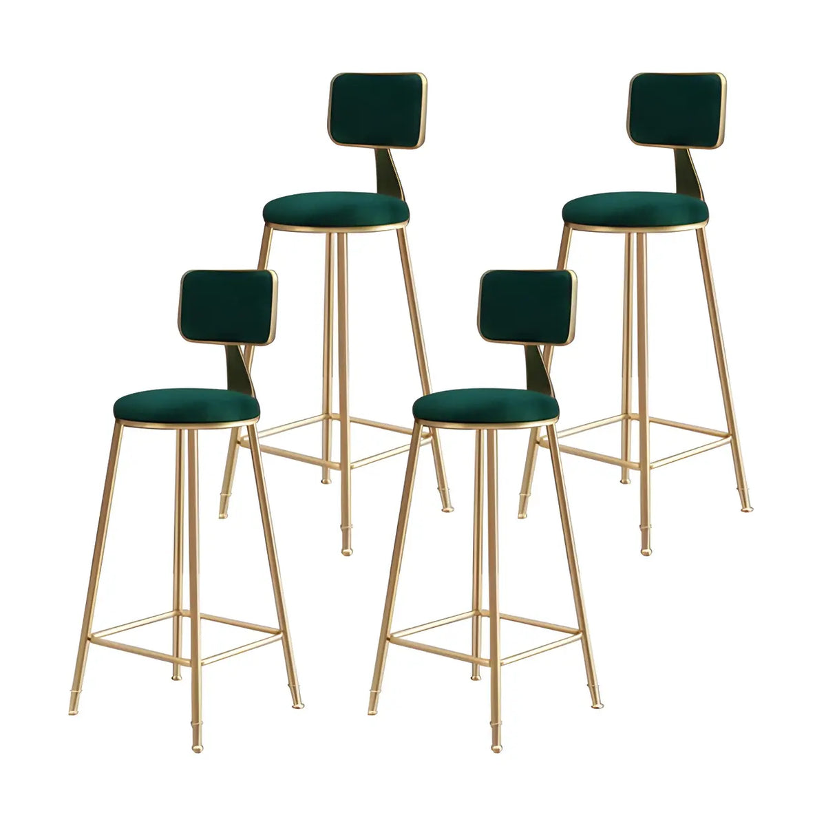 Barstoel met Fluwelen Bekleding en Gouden Frame – Elegante Velvet Kruk voor Keukeneiland en Thuisbar | Sansoti