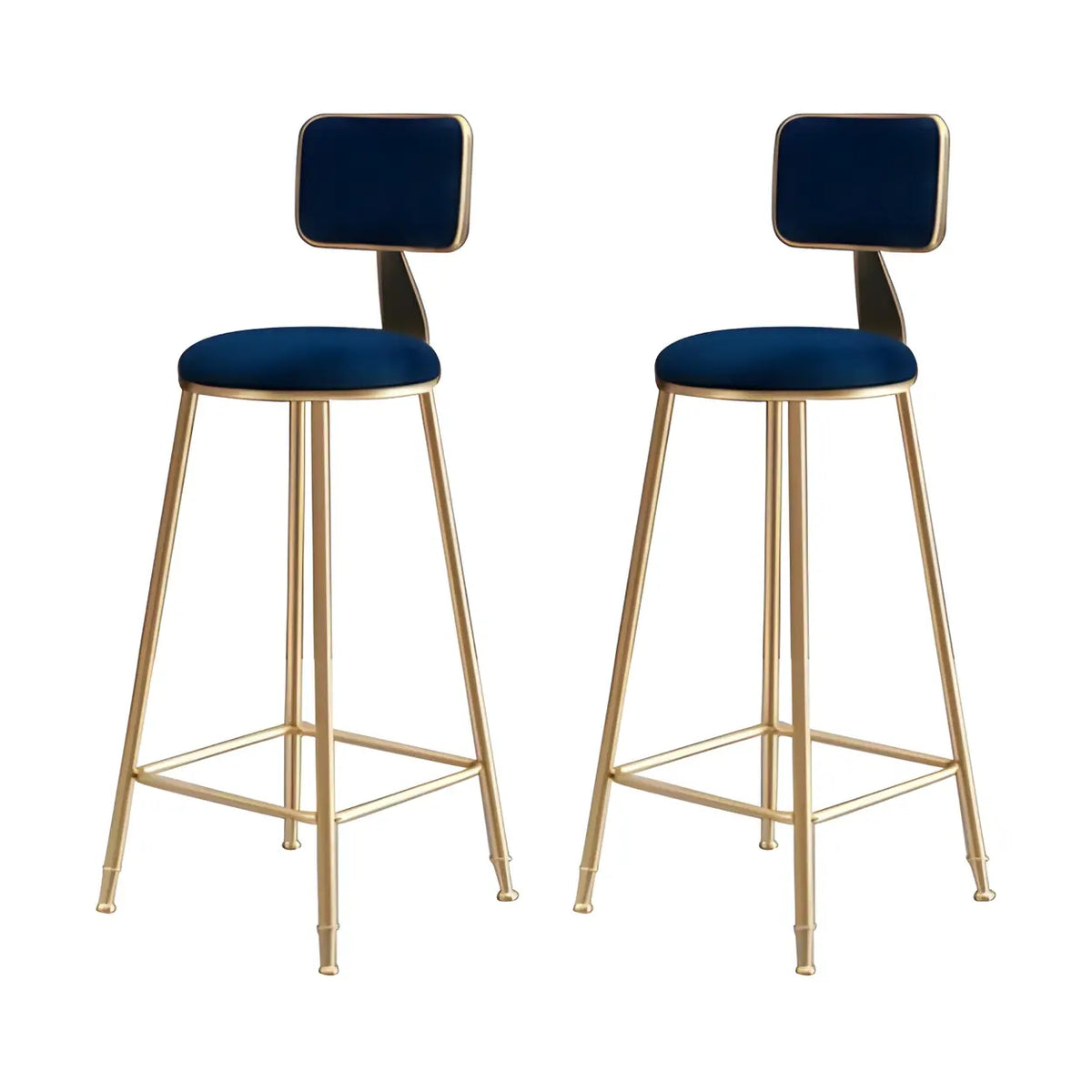 Barstoel met Fluwelen Bekleding en Gouden Frame – Elegante Velvet Kruk voor Keukeneiland en Thuisbar | Sansoti