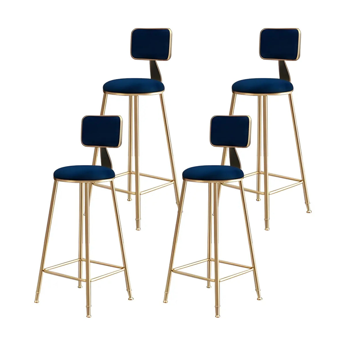 Barstoel met Fluwelen Bekleding en Gouden Frame – Elegante Velvet Kruk voor Keukeneiland en Thuisbar | Sansoti