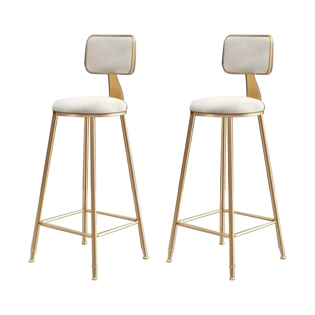 Barstoel met Fluwelen Bekleding en Gouden Frame – Elegante Velvet Kruk voor Keukeneiland en Thuisbar | Sansoti