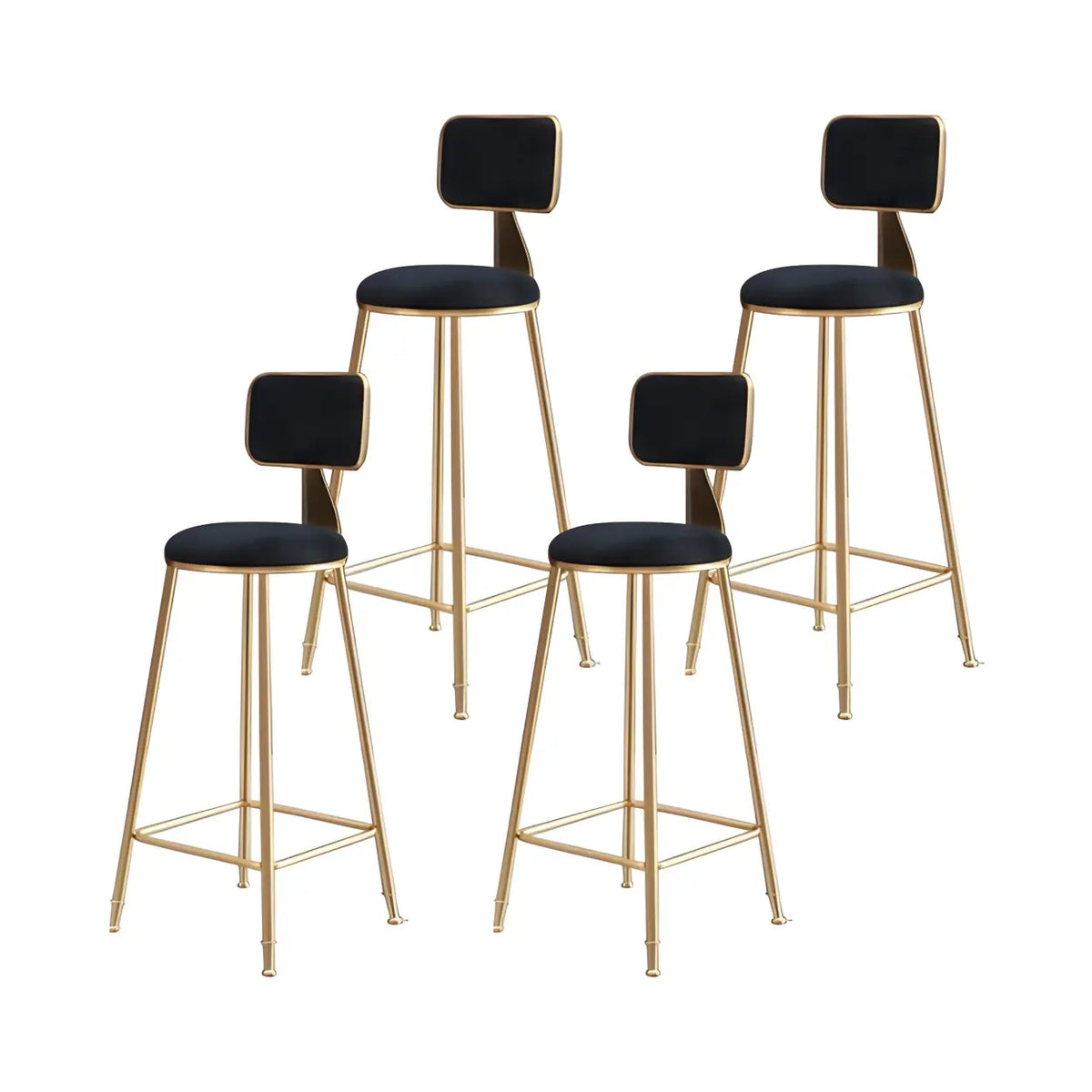 Barstoel met Fluwelen Bekleding en Gouden Frame – Elegante Velvet Kruk voor Keukeneiland en Thuisbar | Sansoti