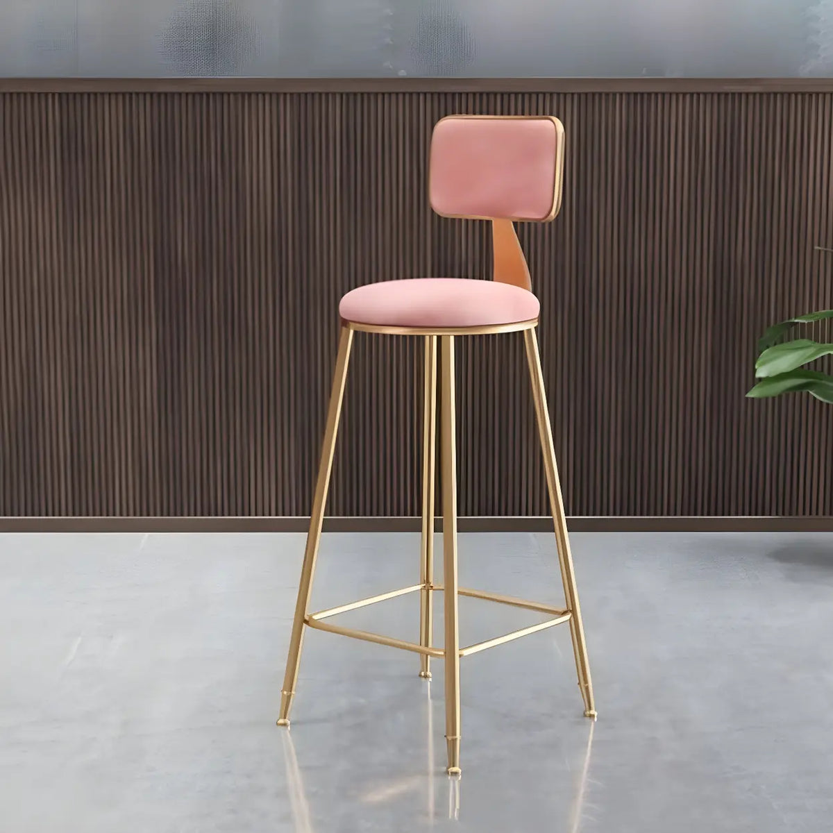 Barstoel met Fluwelen Bekleding en Gouden Frame – Elegante Velvet Kruk voor Keukeneiland en Thuisbar | Sansoti