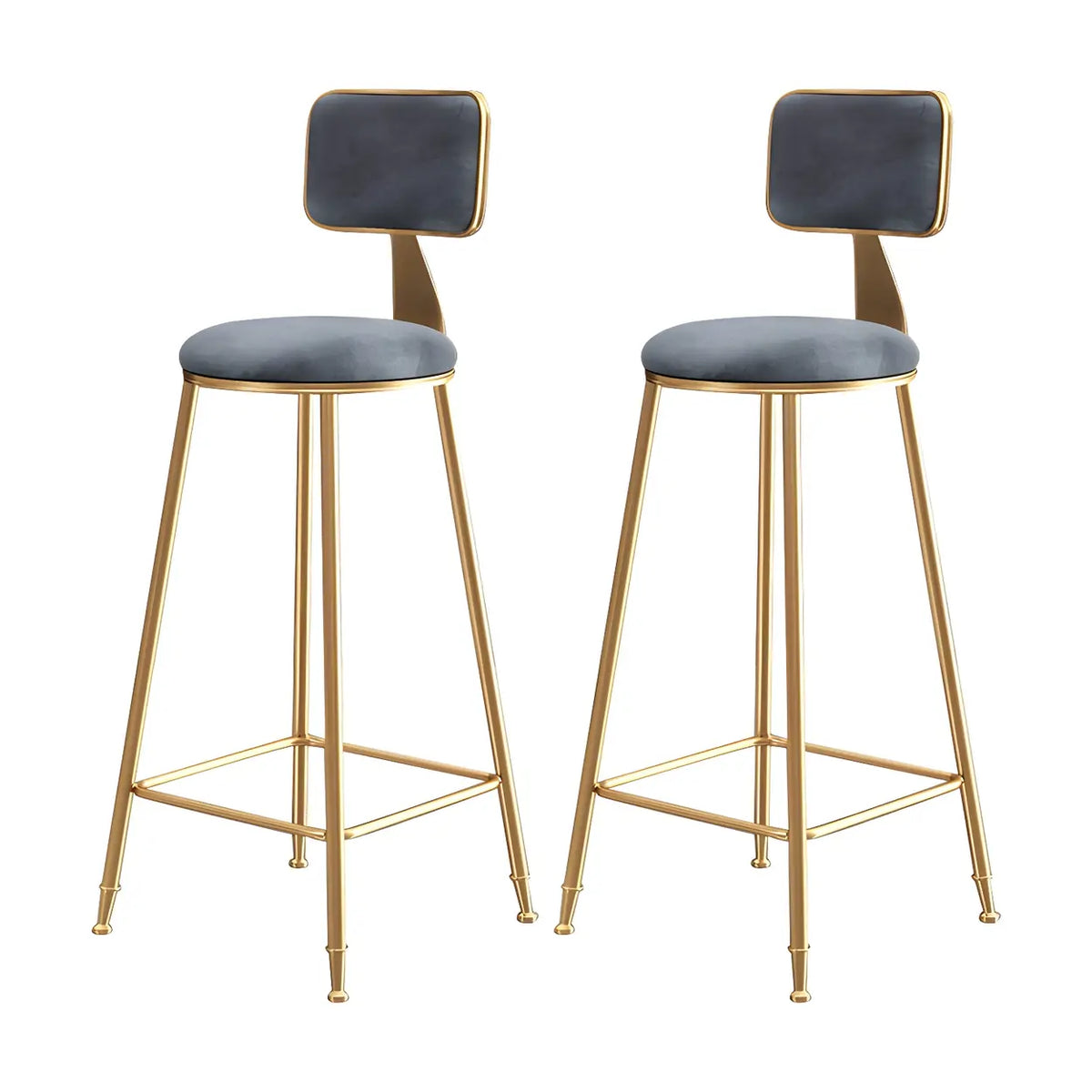 Barstoel met Fluwelen Bekleding en Gouden Frame – Elegante Velvet Kruk voor Keukeneiland en Thuisbar | Sansoti