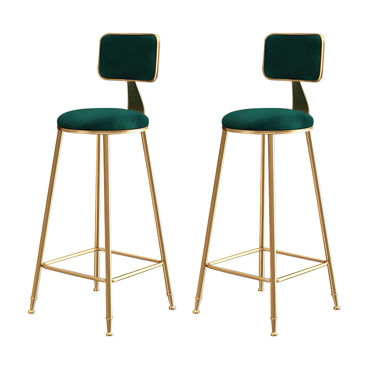 Barstoel met Fluwelen Bekleding en Gouden Frame – Elegante Velvet Kruk voor Keukeneiland en Thuisbar | Sansoti