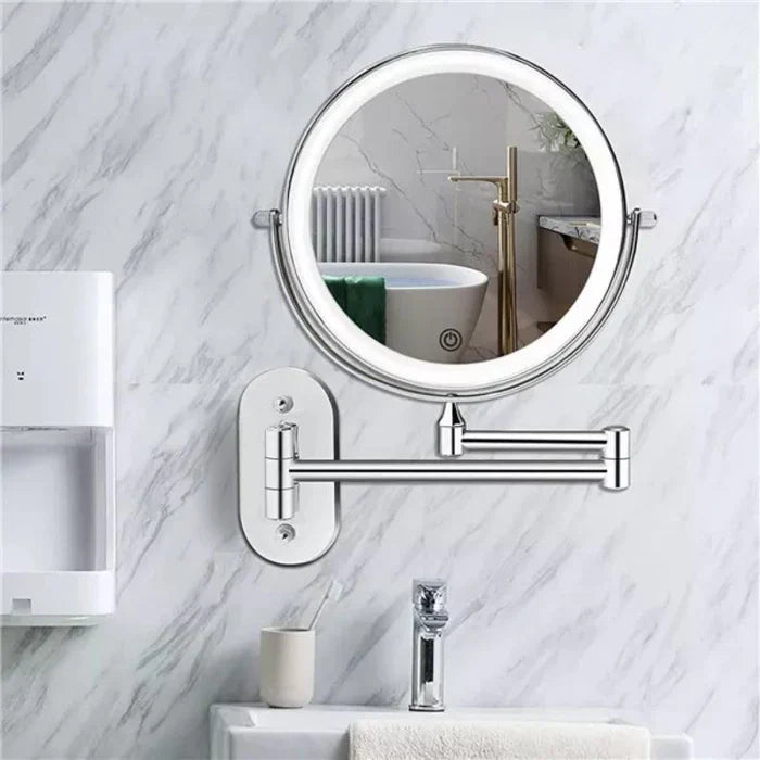 Illuminated LED makeup mirror for bathroom & makeup | Magnifying & Rechargeable | Sansoti