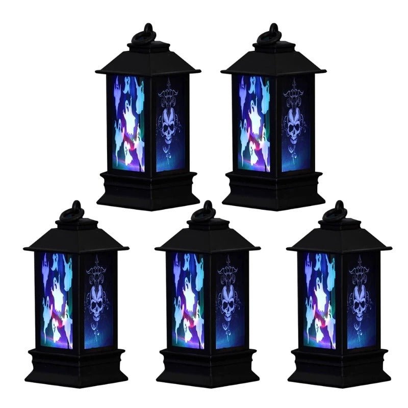 Decorative LED Lantern with Flickering Light Halloween Ambient Lighting Indoor Outdoor Garden Garden Decoration Ambient Lamp | Sansoti