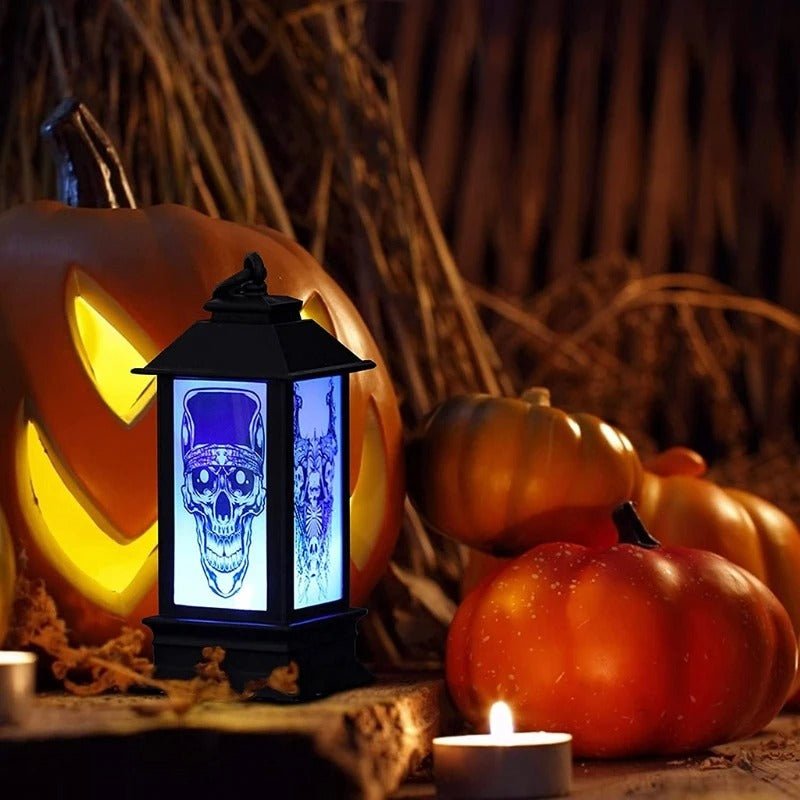 Decorative LED Lantern with Flickering Light Halloween Ambient Lighting Indoor Outdoor Garden Garden Decoration Ambient Lamp | Sansoti