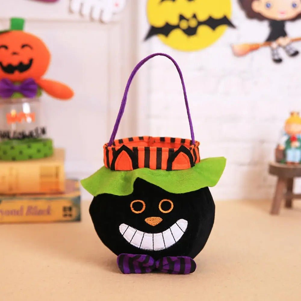 Foldable Halloween candy bag made of non-woven fabric for children, trick-or-treat bag, party decoration, pumpkin | Sansoti