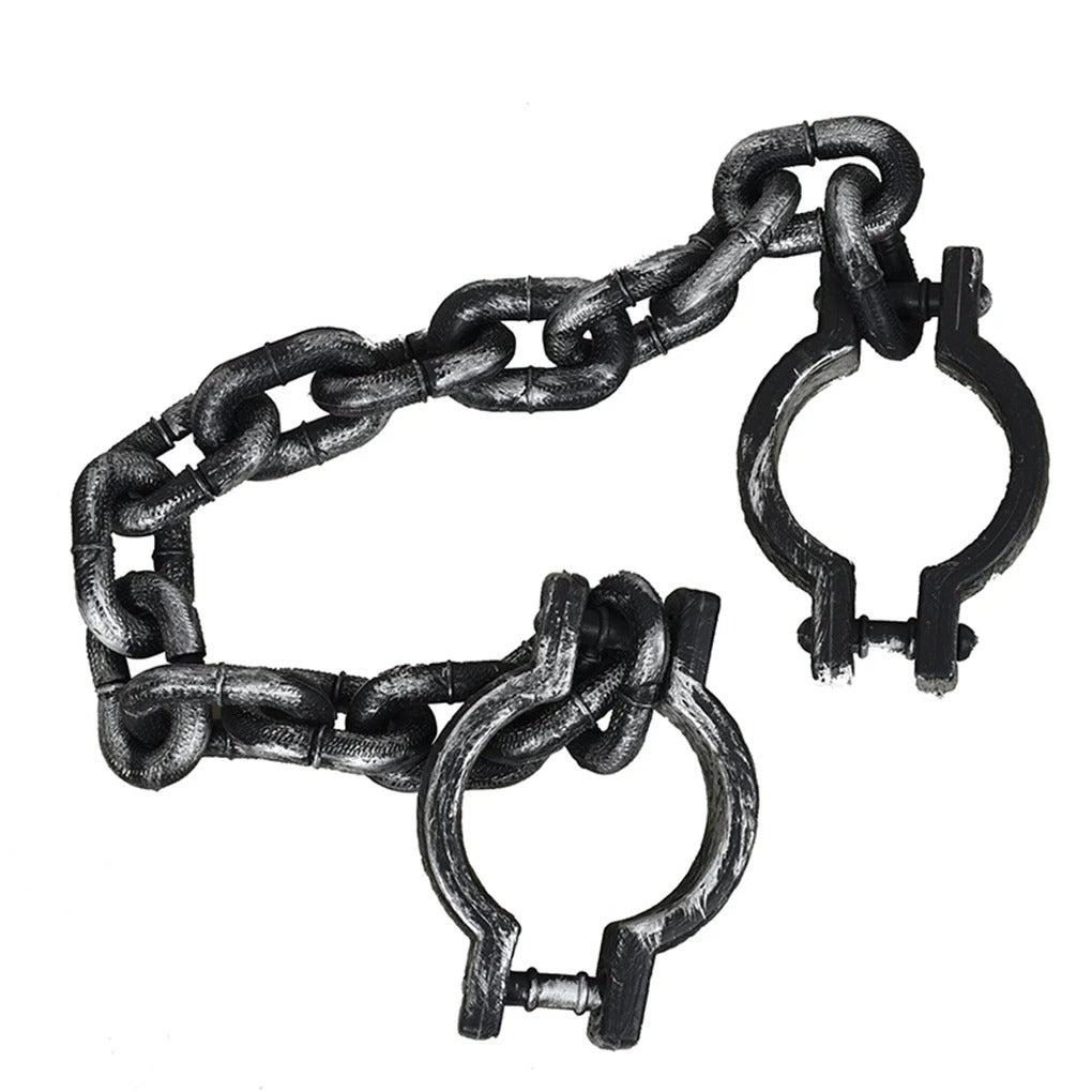Plastic Halloween Handcuffs Gray Black for Costume Decoration Theme Party Cosplay Accessory Horror Party | Sansoti