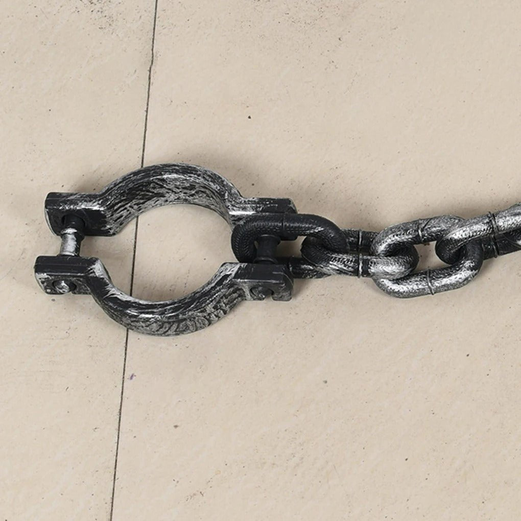 Plastic Halloween Handcuffs Gray Black for Costume Decoration Theme Party Cosplay Accessory Horror Party | Sansoti