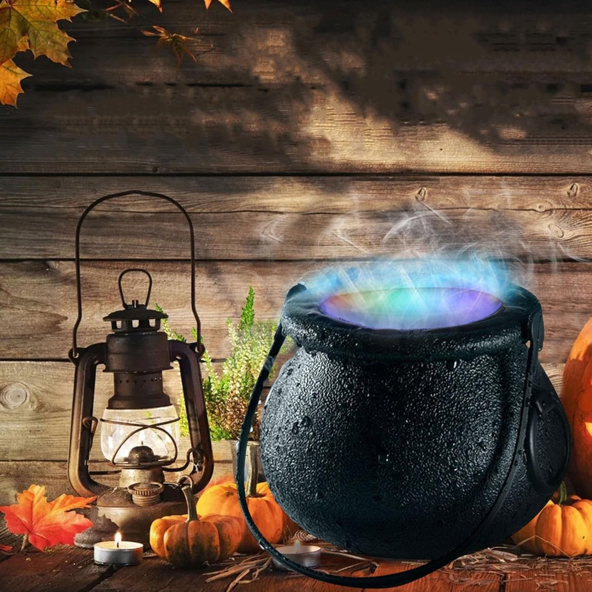 Heksenketel Nevellamp met 12 LED-kleuren Misteffect Decoratielamp Sfeerverlichting Halloween Spooky Feestlamp | Sansoti