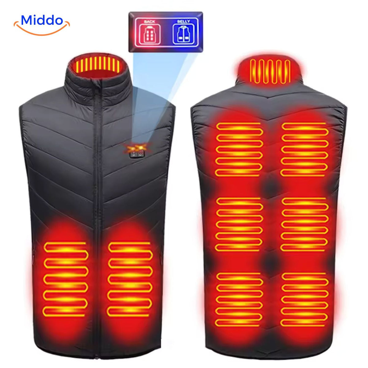 Verwarmbaar Bodywarmer Vest USB 3 Warmtestanden Heren Outdoorkleding Herfst Winter Wandelen Kamperen | Sansoti
