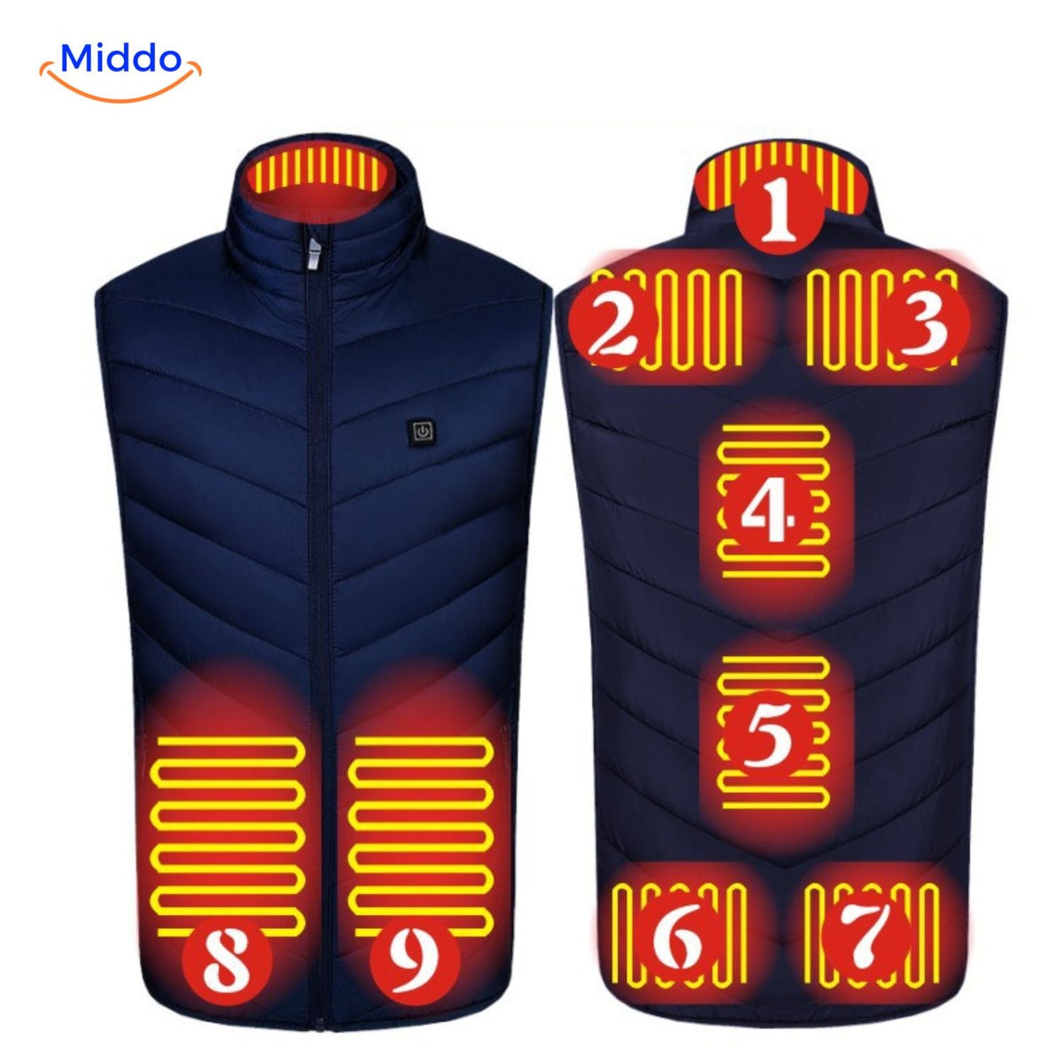 Verwarmbaar Bodywarmer Vest USB 3 Warmtestanden Heren Outdoorkleding Herfst Winter Wandelen Kamperen | Sansoti