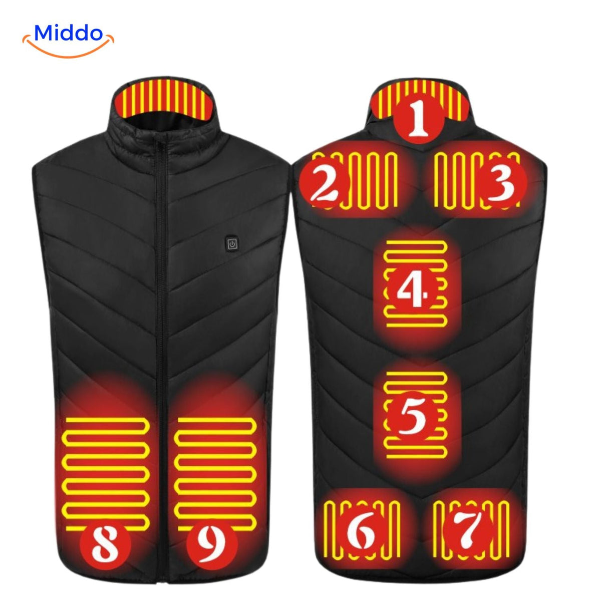 Verwarmbaar Bodywarmer Vest USB 3 Warmtestanden Heren Outdoorkleding Herfst Winter Wandelen Kamperen | Sansoti