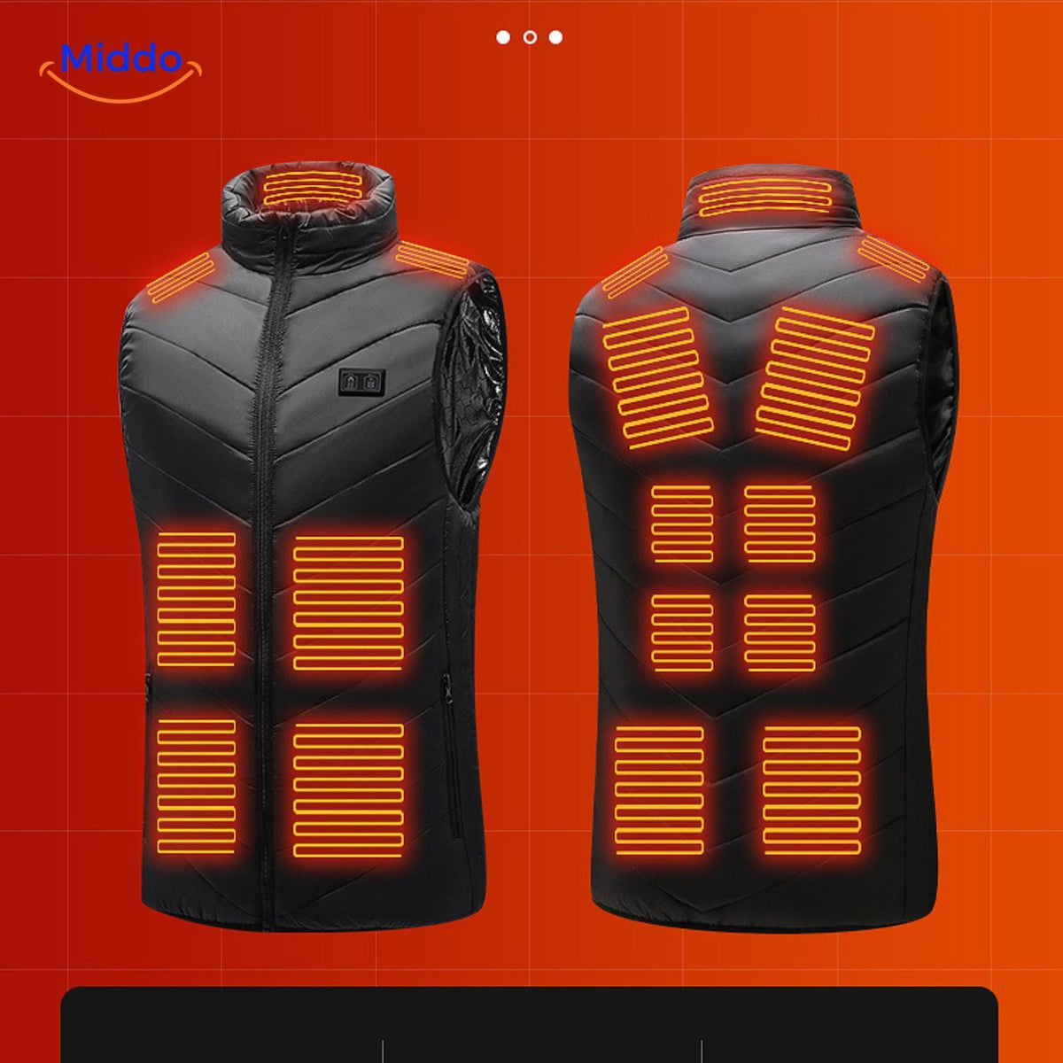 Verwarmbaar Bodywarmer Vest USB 3 Warmtestanden Heren Outdoorkleding Herfst Winter Wandelen Kamperen | Sansoti