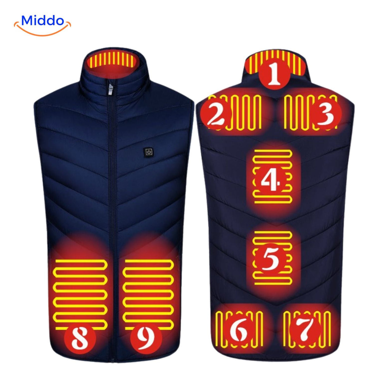Verwarmbaar Bodywarmer Vest USB 3 Warmtestanden Heren Outdoorkleding Herfst Winter Wandelen Kamperen | Sansoti