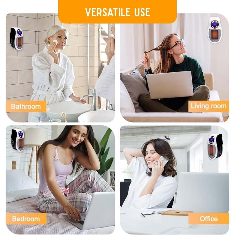Ceramic Heater 2000W, Fast Heating for Rooms up to 32m² with Thermostat, Timer and Tip-Over Protection | Sansoti