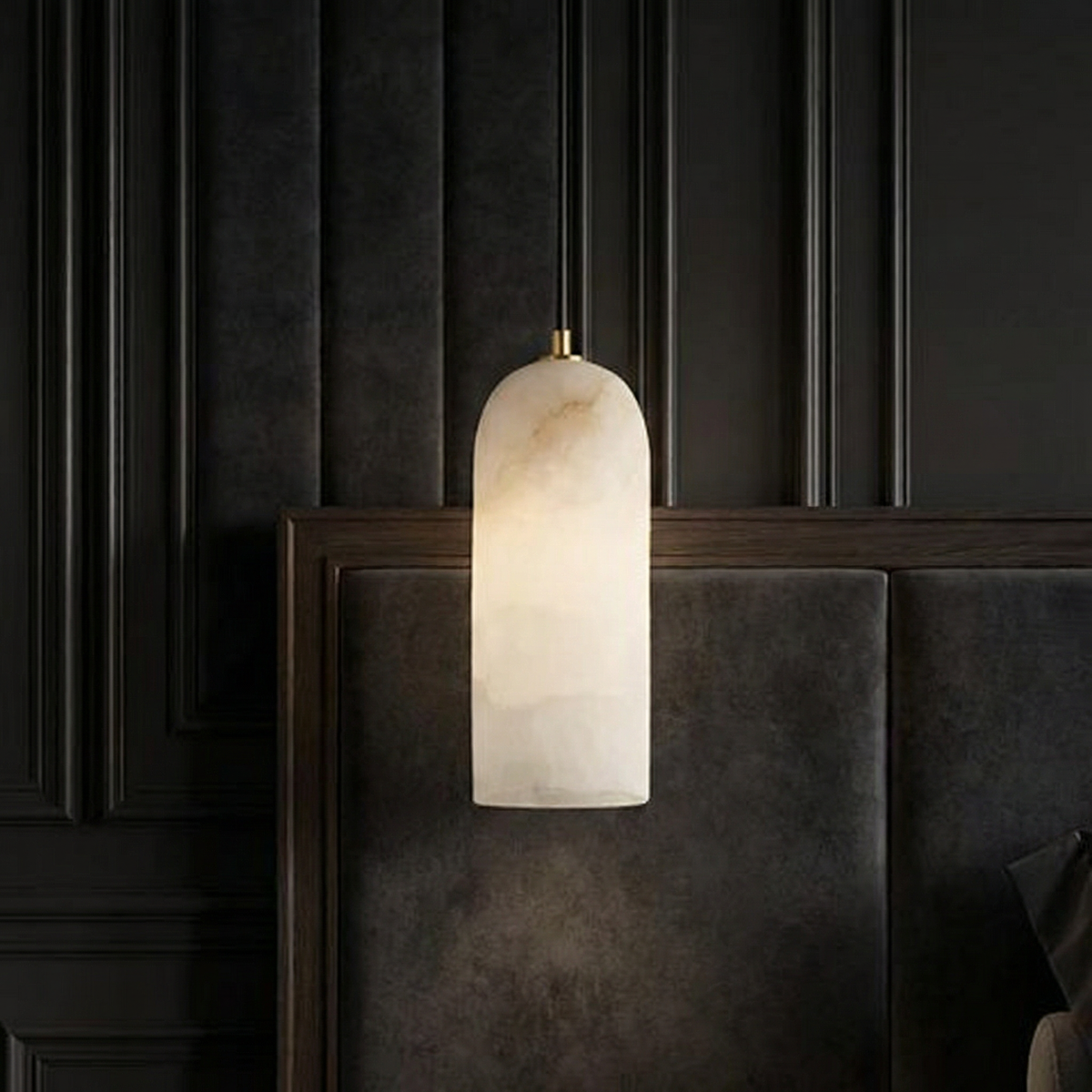 Hanglamp Keukeneiland Marmer Koper H 25 cm Dia 10 cm Kabel 1,5 m Verstelbaar Plafondmontage Eettafel Pendel | Sansoti