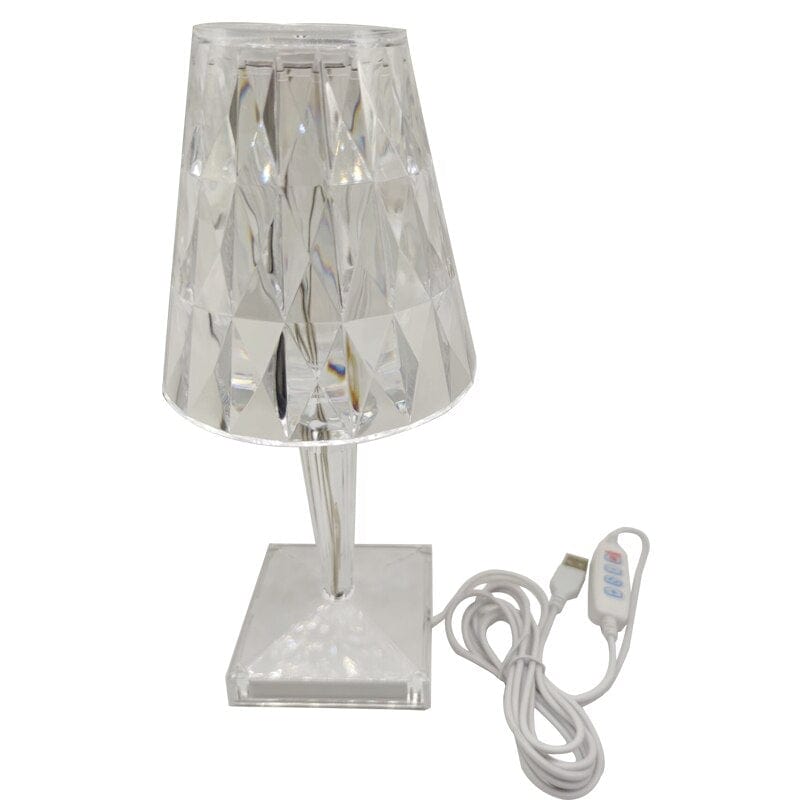 LED Crystal Table Lamp – Wireless Touch Lamp with Diamond Design & Ambient Lighting | Sansoti