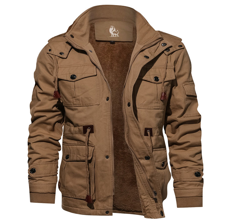 Katoenen Outdoor Jas Waterafstotend Afneembare Capuchon Heren Dames Winter Herfst Wandelen Reizen Camping | Sansoti